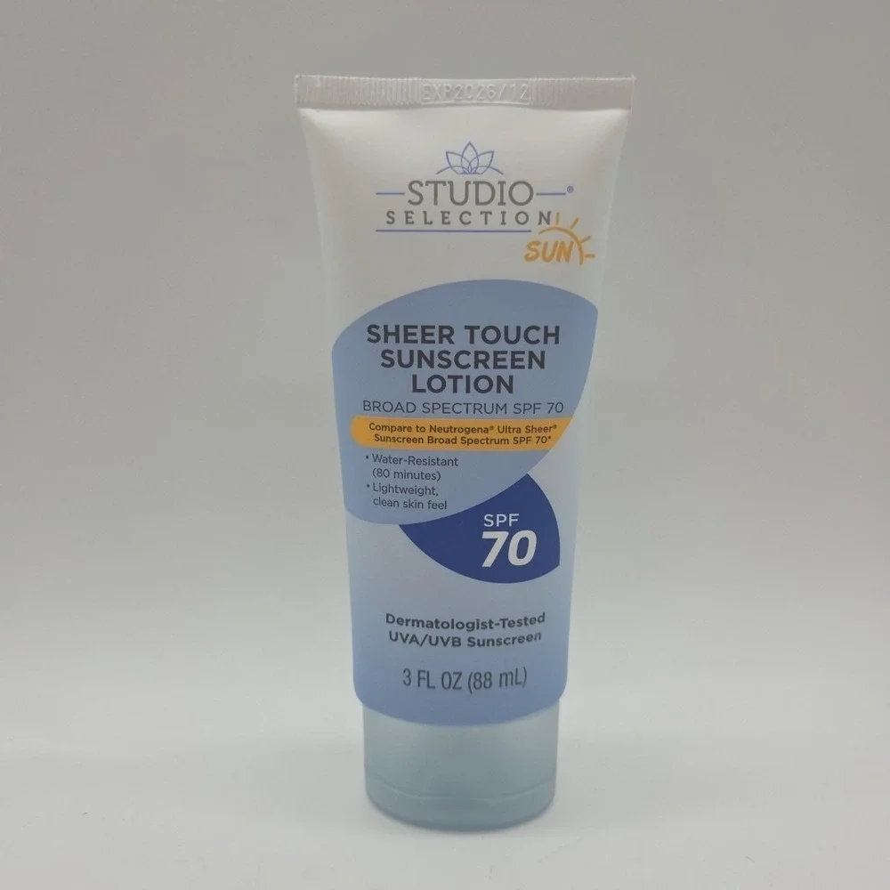 Lot 3 STUDIO SELECTION Sheer Touch Sunscreen Lotion w Broad Spectrum SPF 70 3 oz